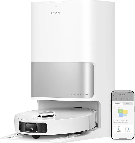 DREAME L10s Ultra Gen 2 Robot Vacuum and Mop, 10,000Pa Suction, MopExtend Tech, All-in-One Base Station, 75 Days Auto-Empty, Mop Self-Washing&Drying, Smart Obstacle Avoidance, Carpet Cleanin