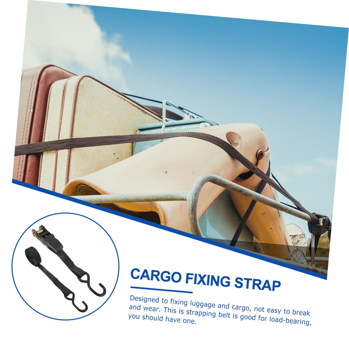 Sangles De Fixation De Bagages 25 Mm Lot De 2 Sets De Noir Ceintures De Serrage Réglables pour Moto Voiture Camping-Car Usage Extérieur Remorquage Transport Sécuritaire