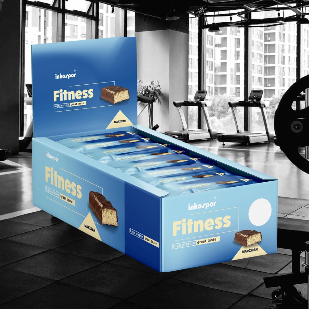 Inkospor Fitness Bar (24x35g) Marzapane - Barre - Barrette proteiche