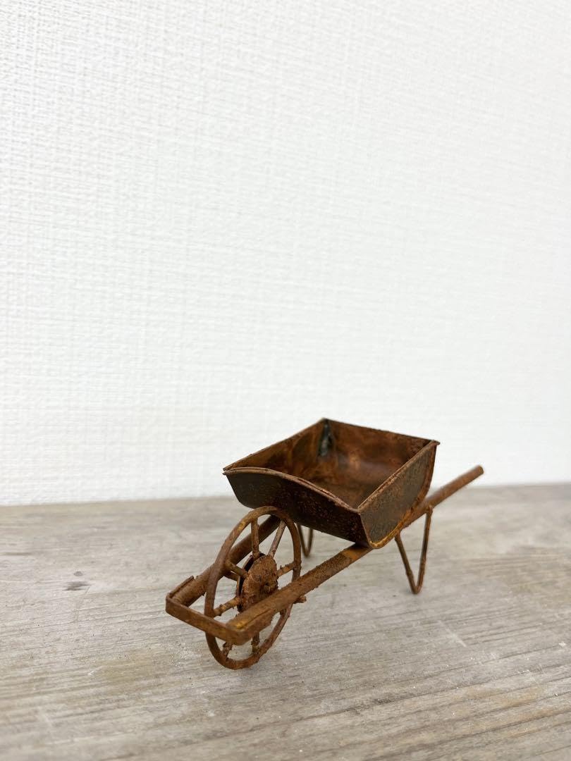 Amazon.co.jp: アンティーク風 ミニチュアサビ加工 一輪車