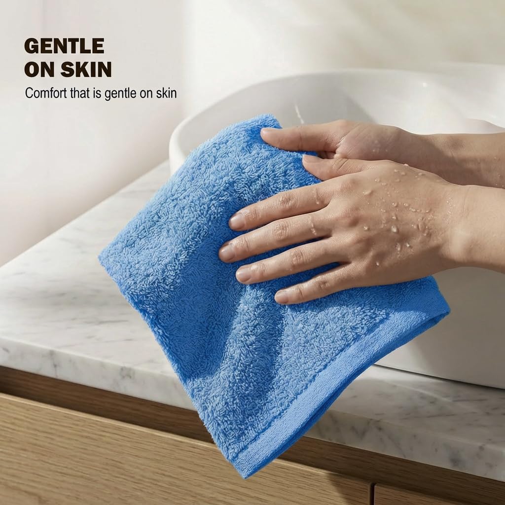 Utopia Towels Lot de 60 serviettes essuie-mains, 30 x 30 cm, 100 % coton (bleu électrique)