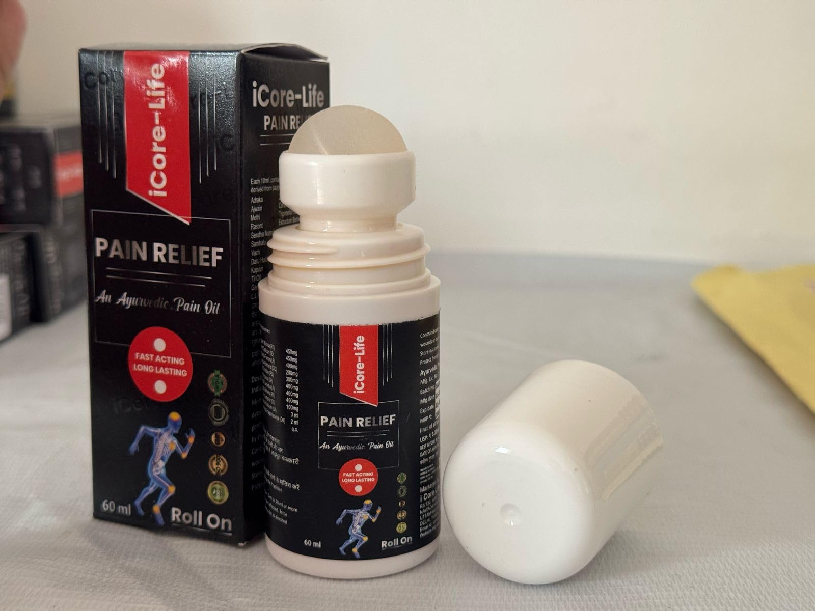 Ayurvedic Pain Relief Roll-On Oil � Fast-Acting, Long-Lasting Comfort for Muscle, Joint, Back, Neck & Knee Pain � 100% Natural Formula, 60ml for All-Day Relief 1