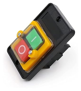 Waterproof Push Button Switch Power On/Off Switch KAO-5/BSP210F-1B 10A 380V for Cutting Machine Bench Drill SwitchBeige