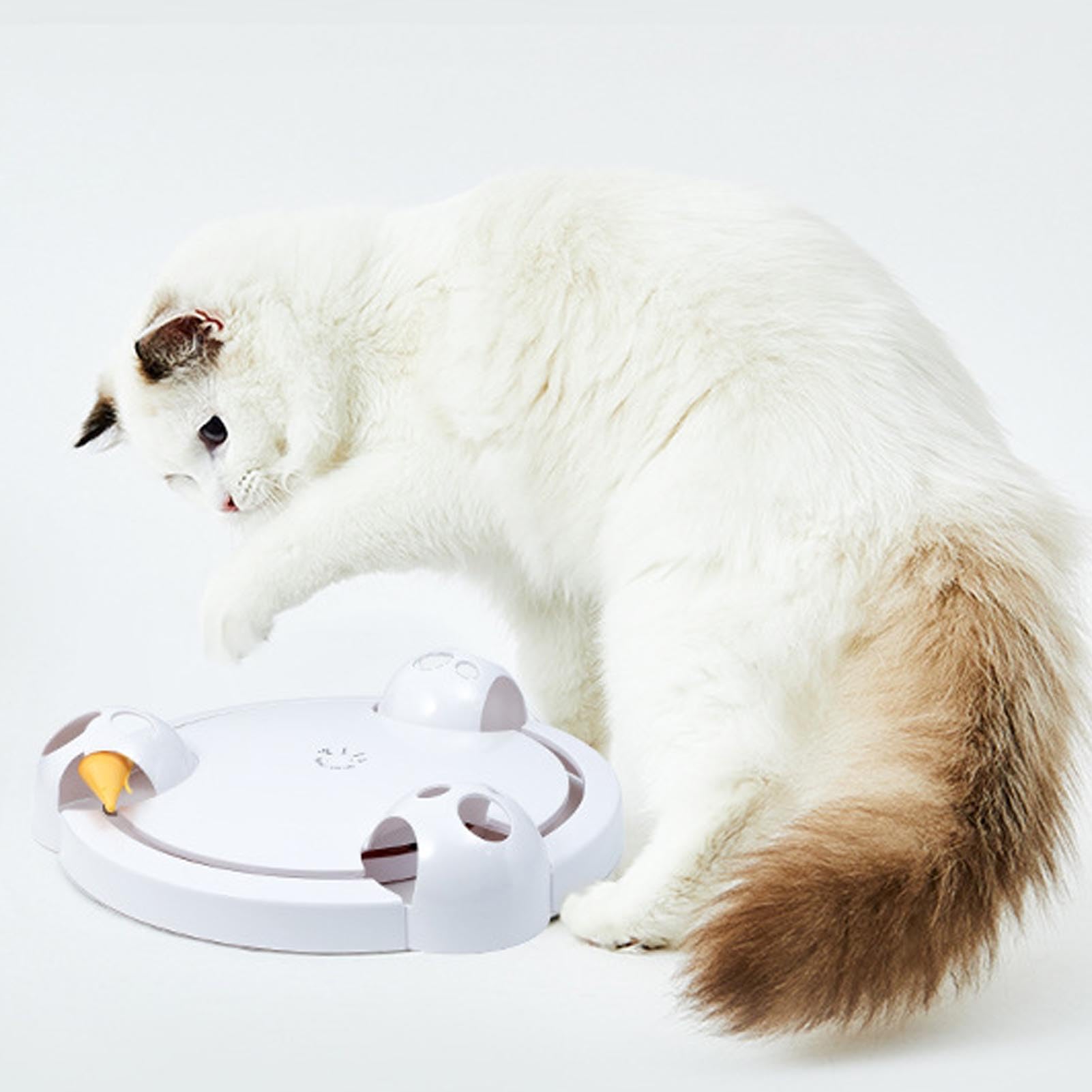 Naroote Souris Interactive pour Chat d'Intérieur, Joli Jouet Mobile avec Conception Rotative Automatique, pour Animaux de Compagnie Qui Stimulent l'Instinct Naturel de Chasse