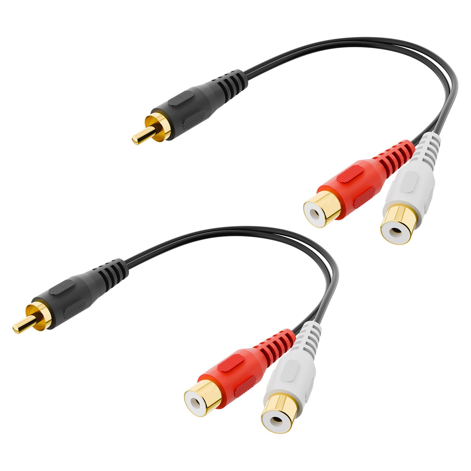 Amazon.com: VCELINK RCA Splitter 1 Male to 2 Female Stereo Audio