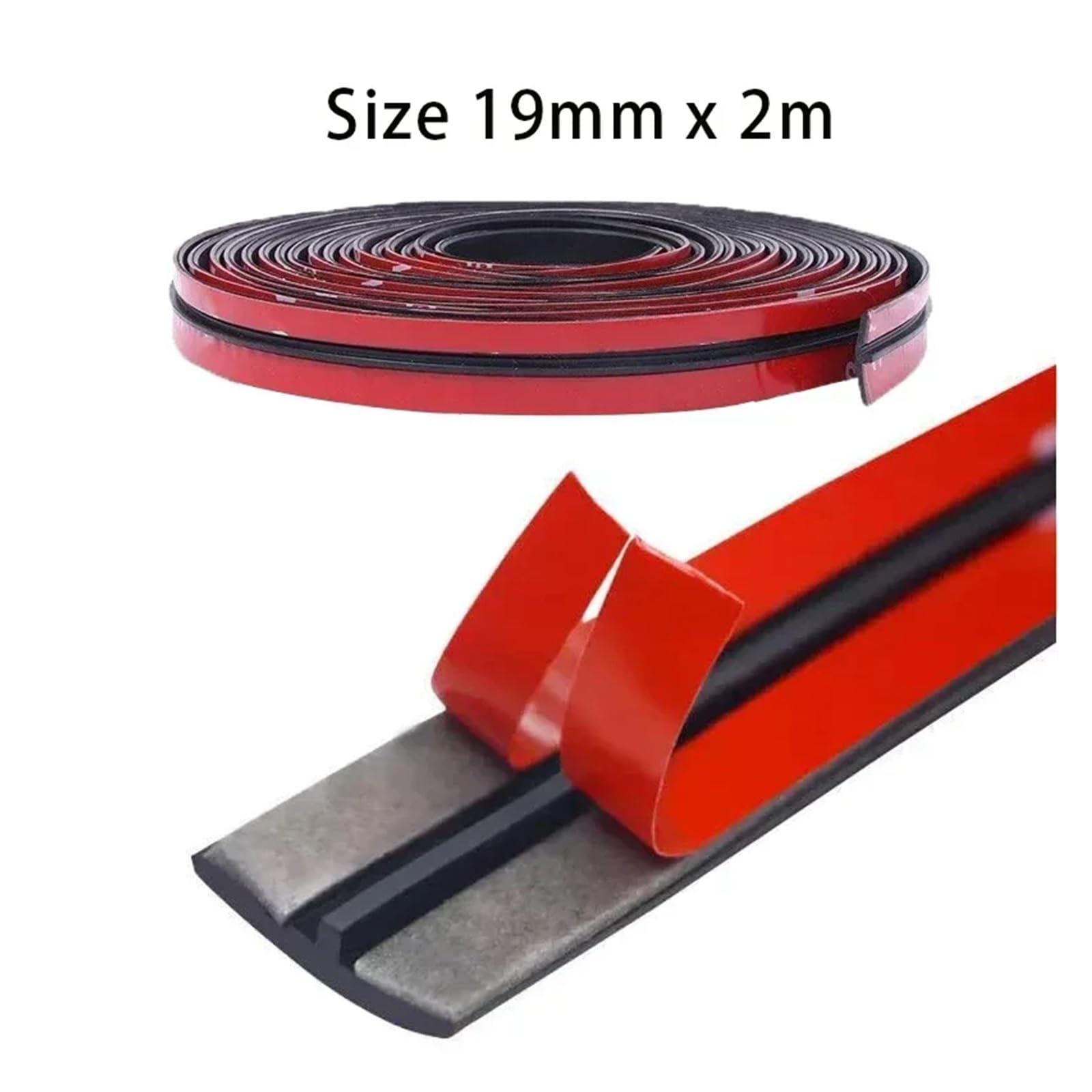 Joints d'étanchéité en caoutchouc for voiture, bandes d'étanchéité for bord de toit et pare-brise, mastic protecteur en caoutchouc for vitres de voiture(19mm x 2m)