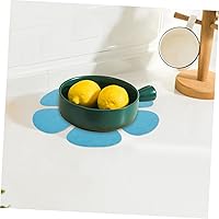 Vista 8 de Hemoton Protector de olla y sartén, juego de 12 almohadillas redondas de tela no tejida azul