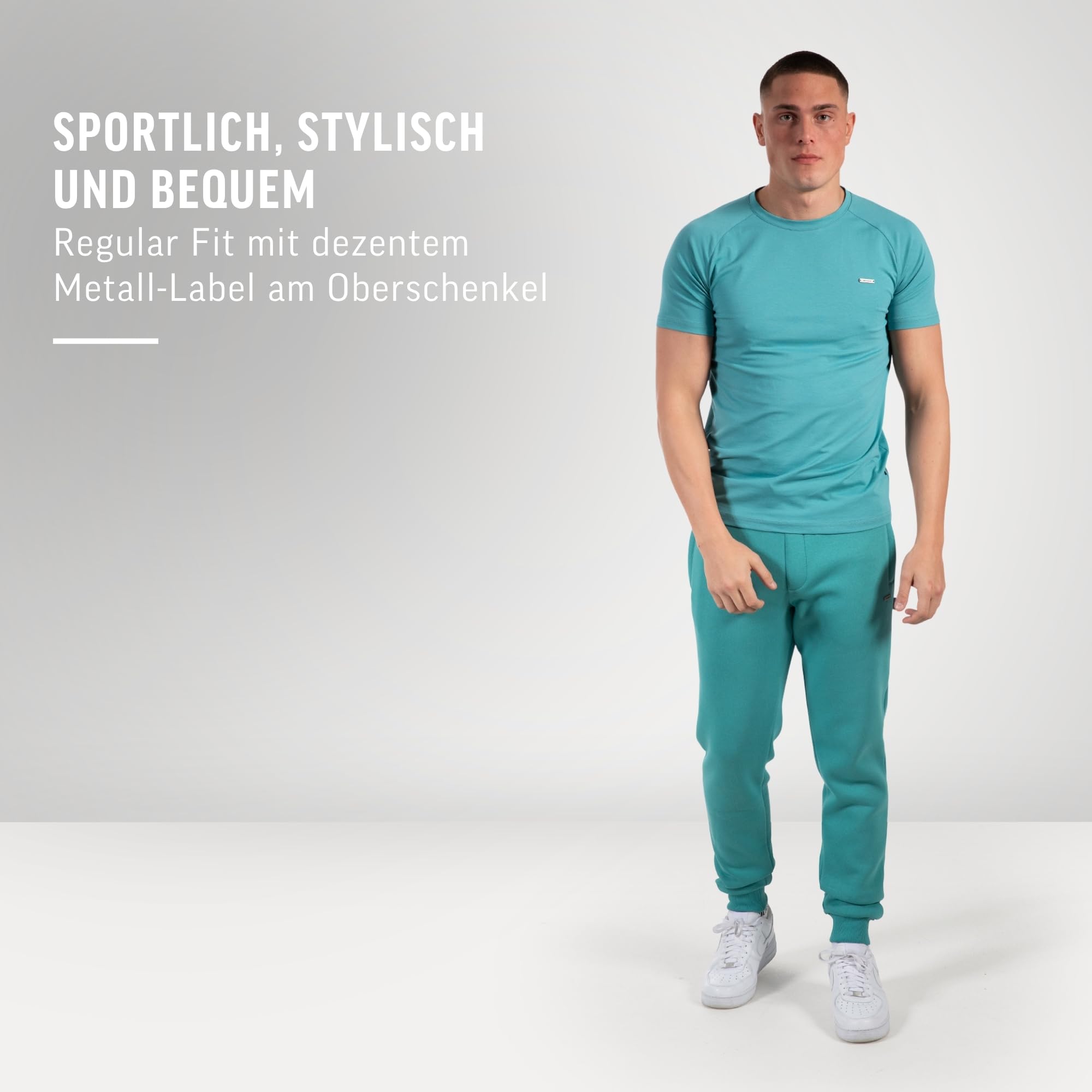 SMILODOX Jogginghose Herren Thilo, Bequeme Sweathose mit elastischem Bund, Bündchen an den Knöcheln, praktischen Seitentaschen, dezentem Logo, Vielseitig tragbare Freizeithose für Alltag & Sport