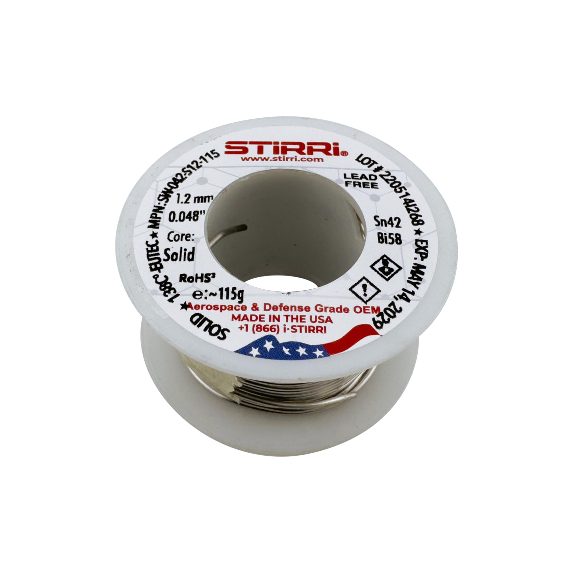 STIRRI-LT-042 Sn42Bi58-1.2 mm 0.047