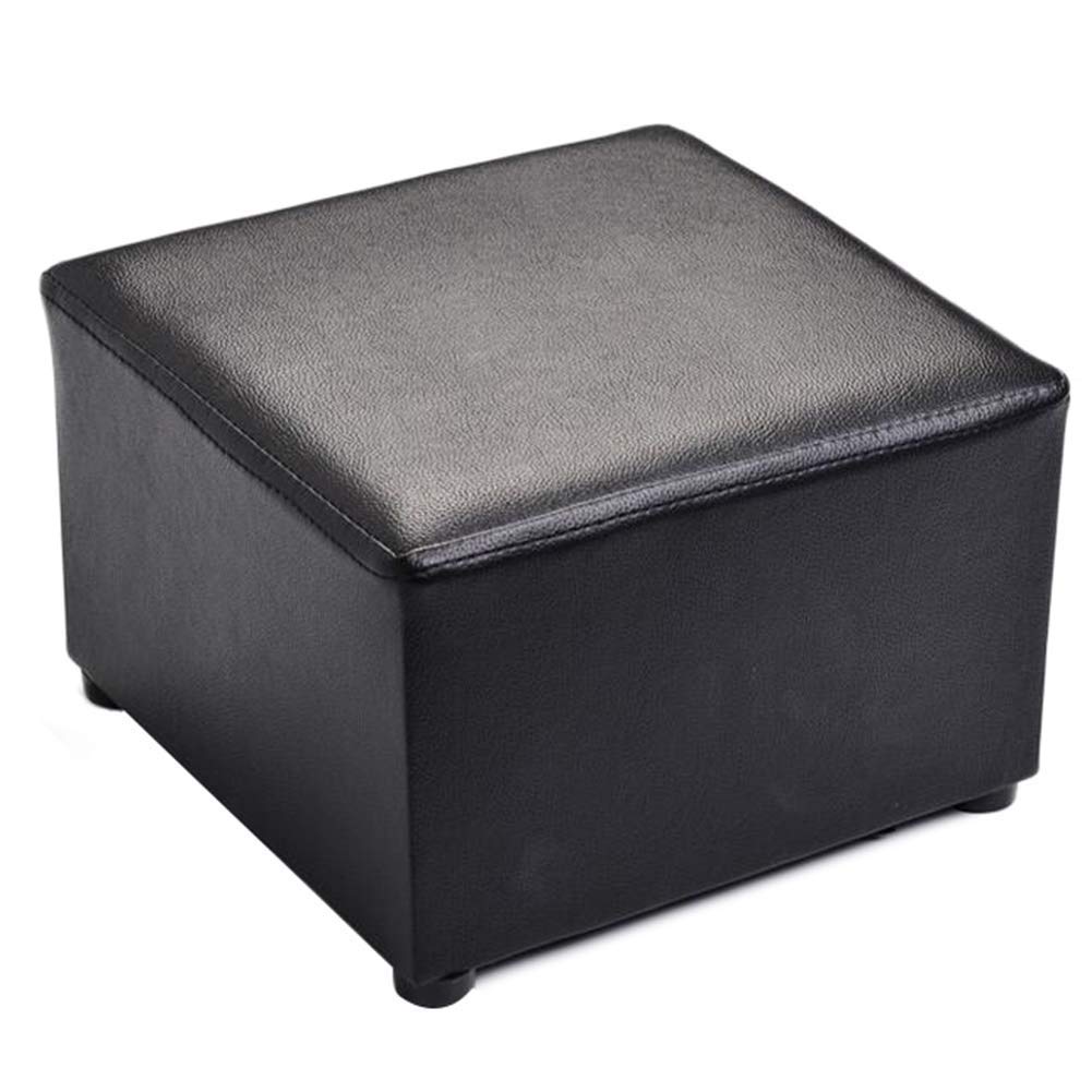 Tabouret de table basse en cuir PU noir pour optimiser l'espace