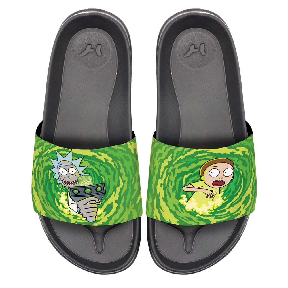 Rick and Morty Portal Unisex Adult Slides Adjustable Flip Flop Sandals Officially Licensed Hypd Slydr Switch™