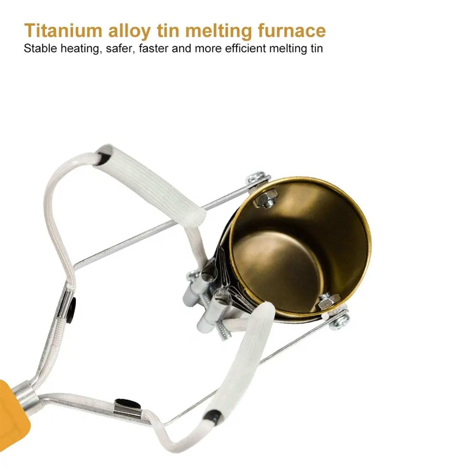 QUTBAG Crisol eléctrico, crisol de Plomo con Temperatura Ajustable de 150-450 ℃, Horno de Soldadura portátil con asa, para moldes de Peso de Pesca y Colgante de Metal 300W
