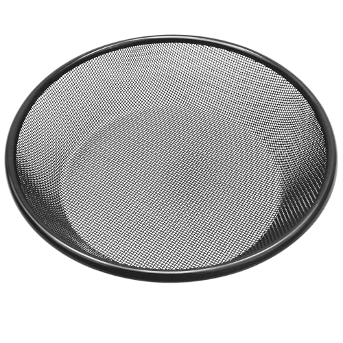 11.8 W Soil Sifter for Gardening 2mm Grid Rock Sifter for 5 Gallon Bucket Stainless Steel Fine Dirt Sifter Compost Sifter for Capturing Dirt Sand Rocks and Filtering Compost (Black)