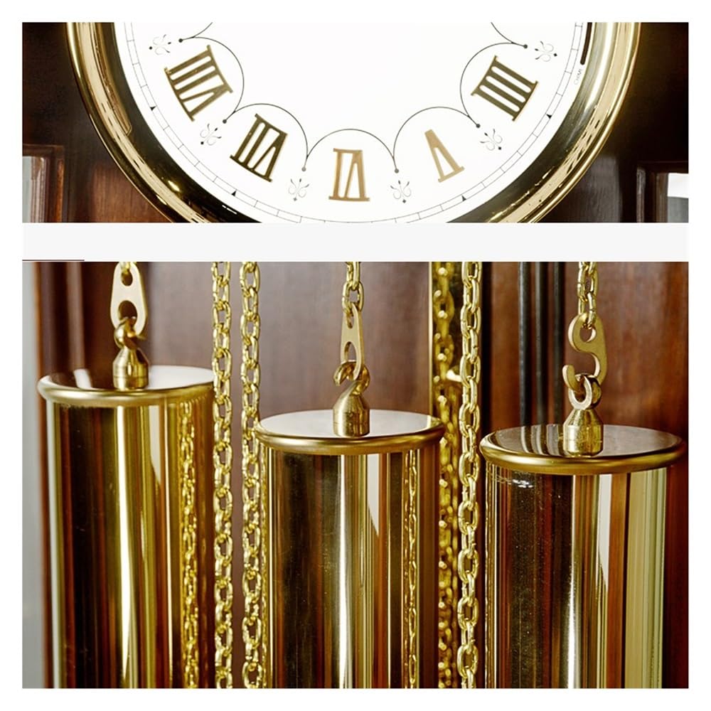 Decorativo Reloj de pie retro for sala estar estilo europeo para la oficina | Reloj de piso retro de madera maciza