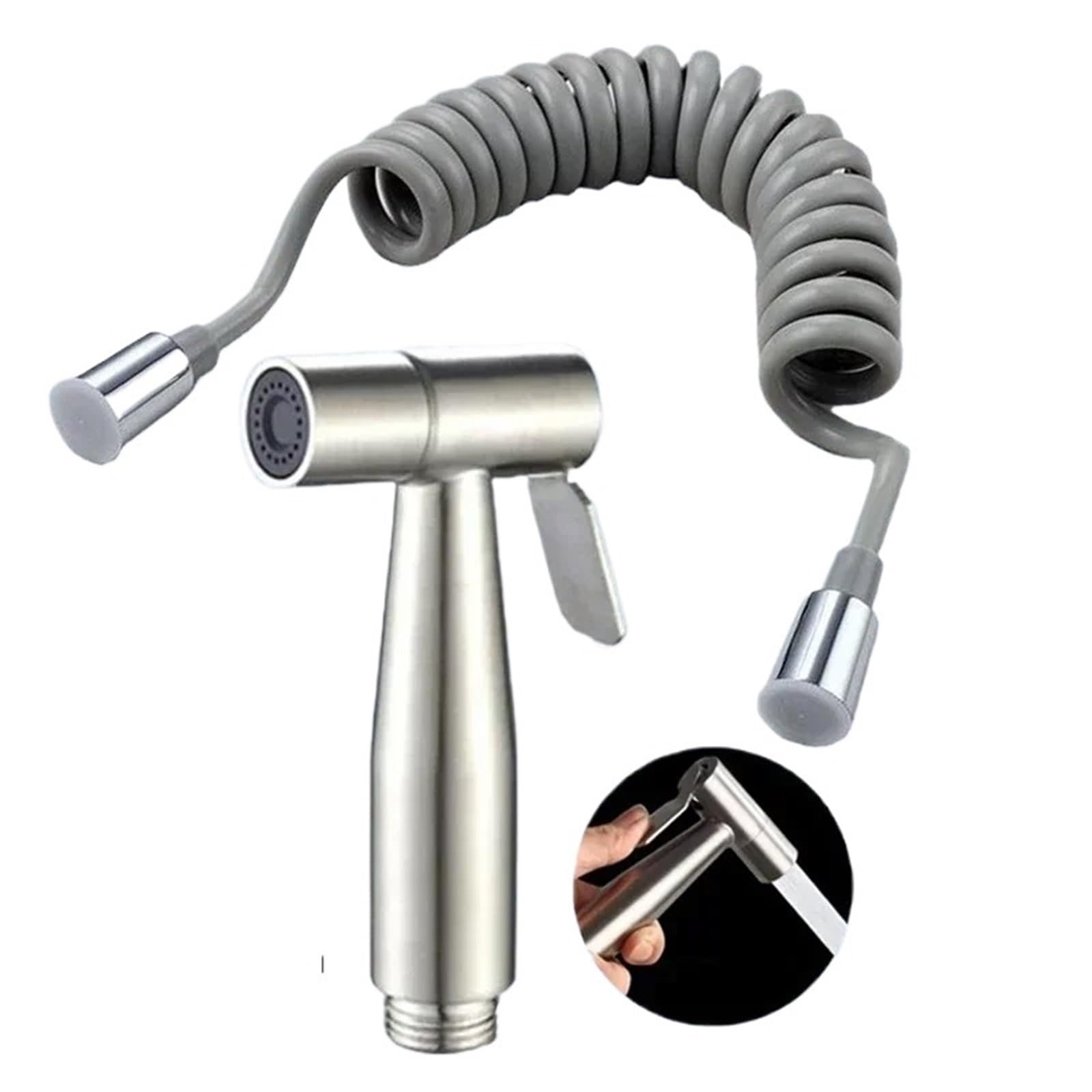 Pulverizador Bidet Mano Rociador de bidé mano acero inoxidable 304