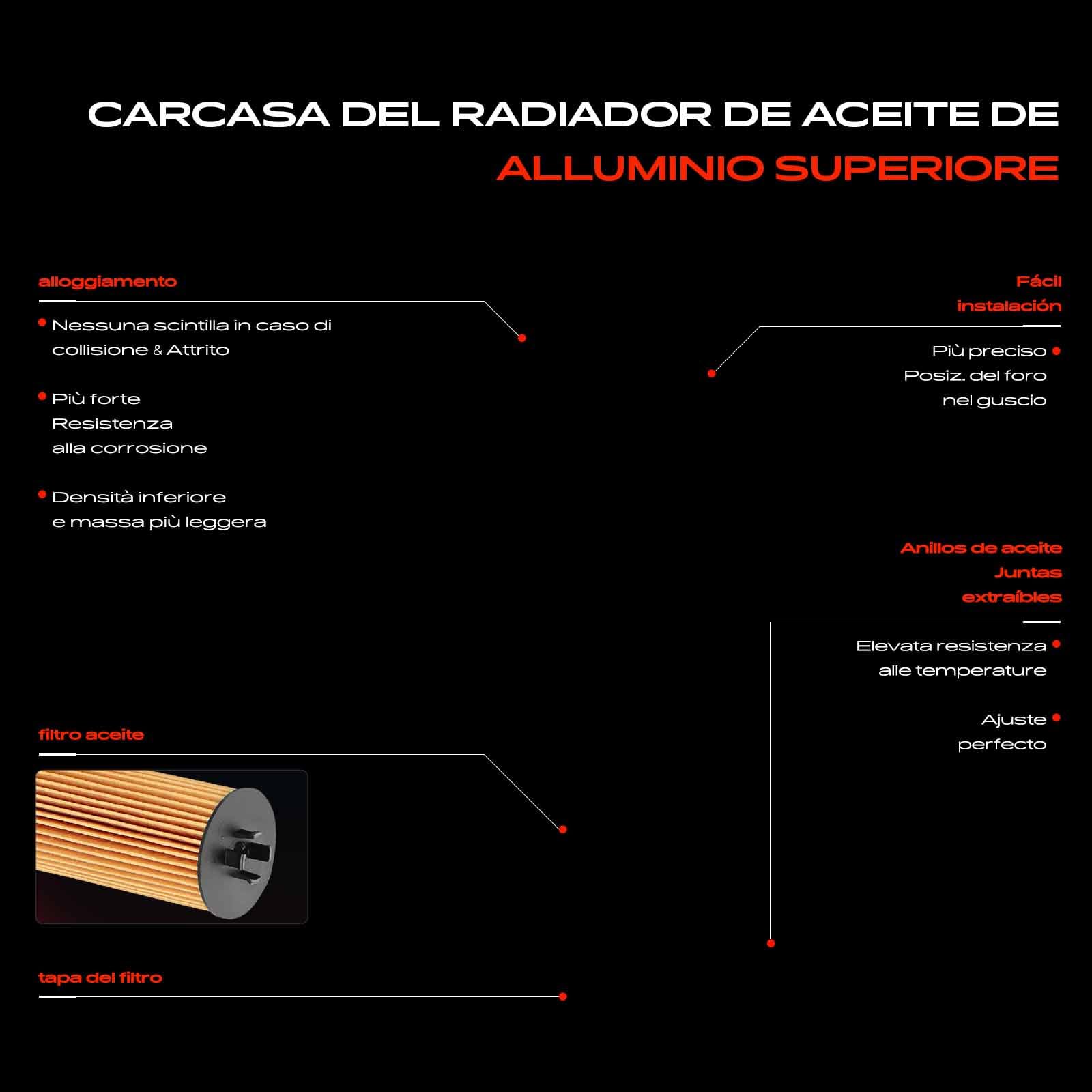 Frankberg Olio motore radiatore dell'olio filtro dell'olio 55566784 | Compatibile con: Astra J, Aveo Hatchback T300, Caravan Astra J, Corsa E X15, Insegne A G09, Astra MK VI (J) CC J