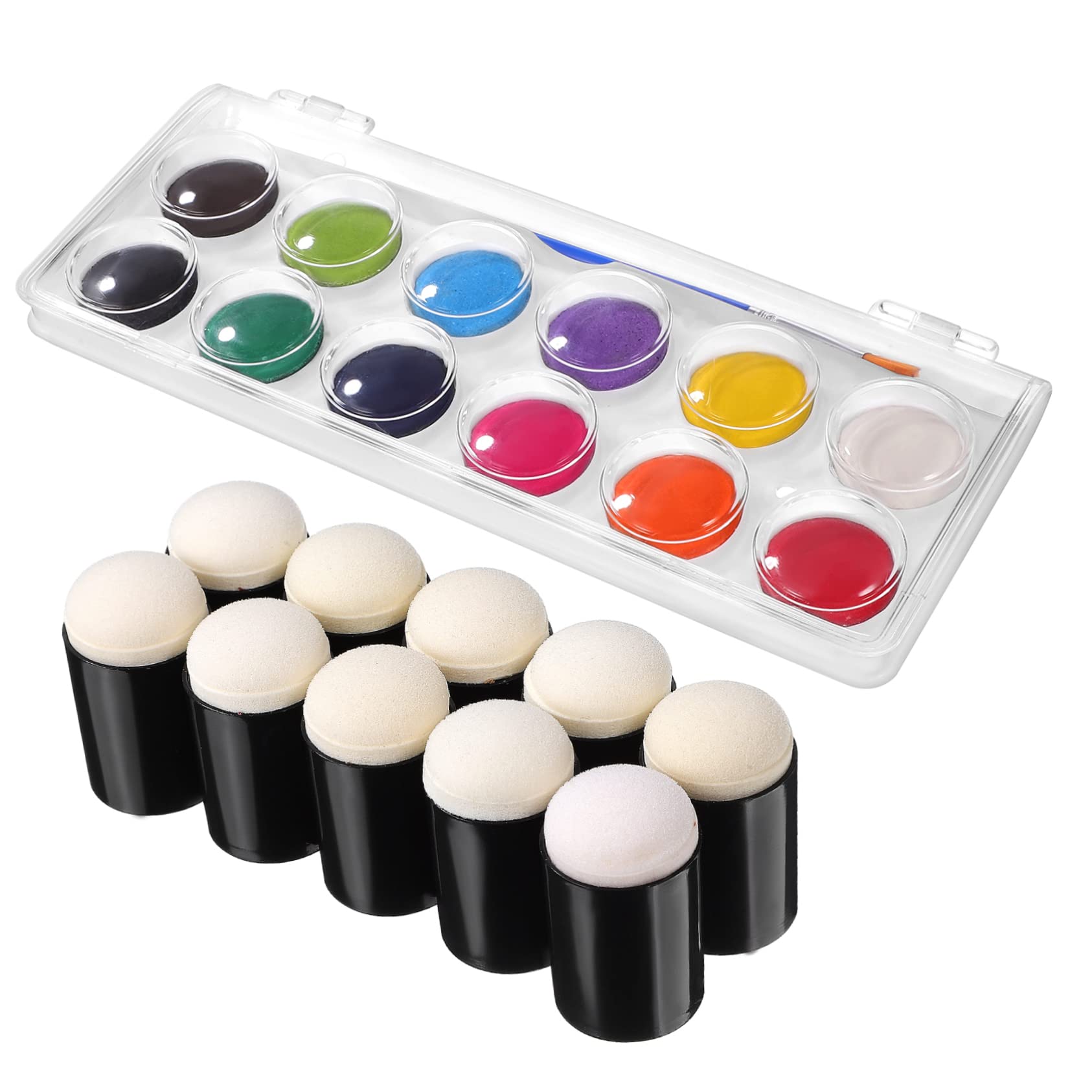 DIYEAH Finger Sponge Daubers Watercolor Set Watercolor Paint Set Ink Blending Tool for Boys and Girls