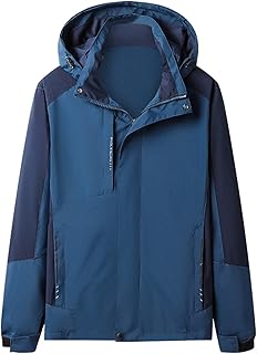 KJDWJKJRF Rain Jacket Men's Hiking Softshell Jacket Waterproof Breathable Winter Long Hiking Jacket Waterproof Breathable Outdoor Jackets for Men 4XL Wind Jacket Functional Jacket for Hiking Camping