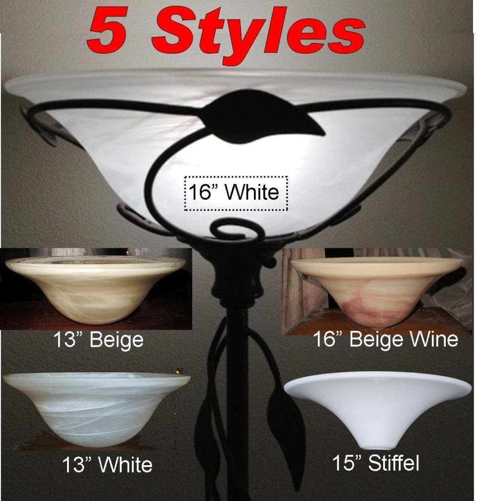 Amazon.com: Torchiere Glass Lamp Shades For Floor Lamps by Lamp Shade ...