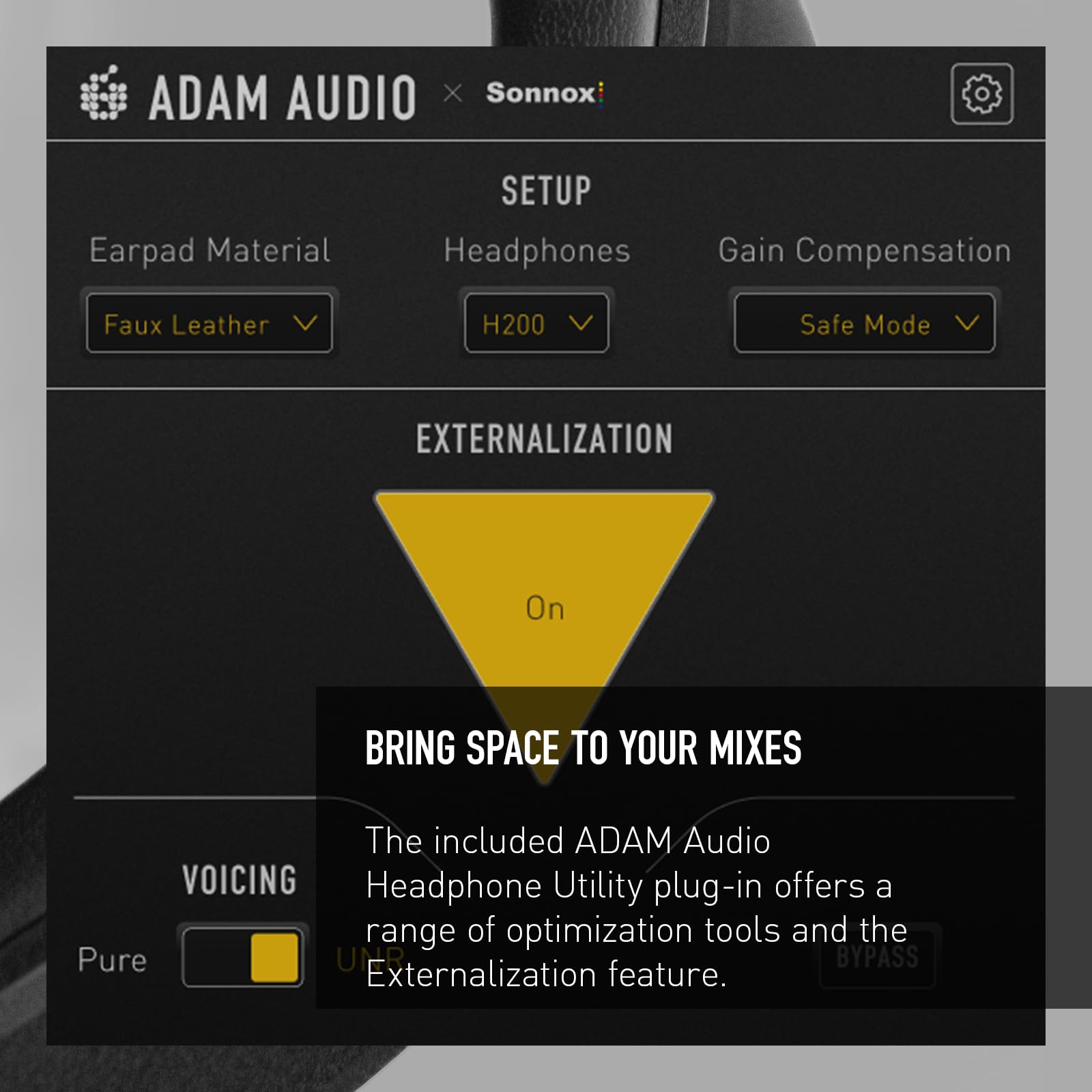 Adam Audio Casque de Studio fermé H200 avec Logiciel d’optimisation et de spatialisation fourni | Câble détachable de 3 m, 2 Hz-23,5 KHz, 32 Ω, coussinets remplaçables, sac de transport