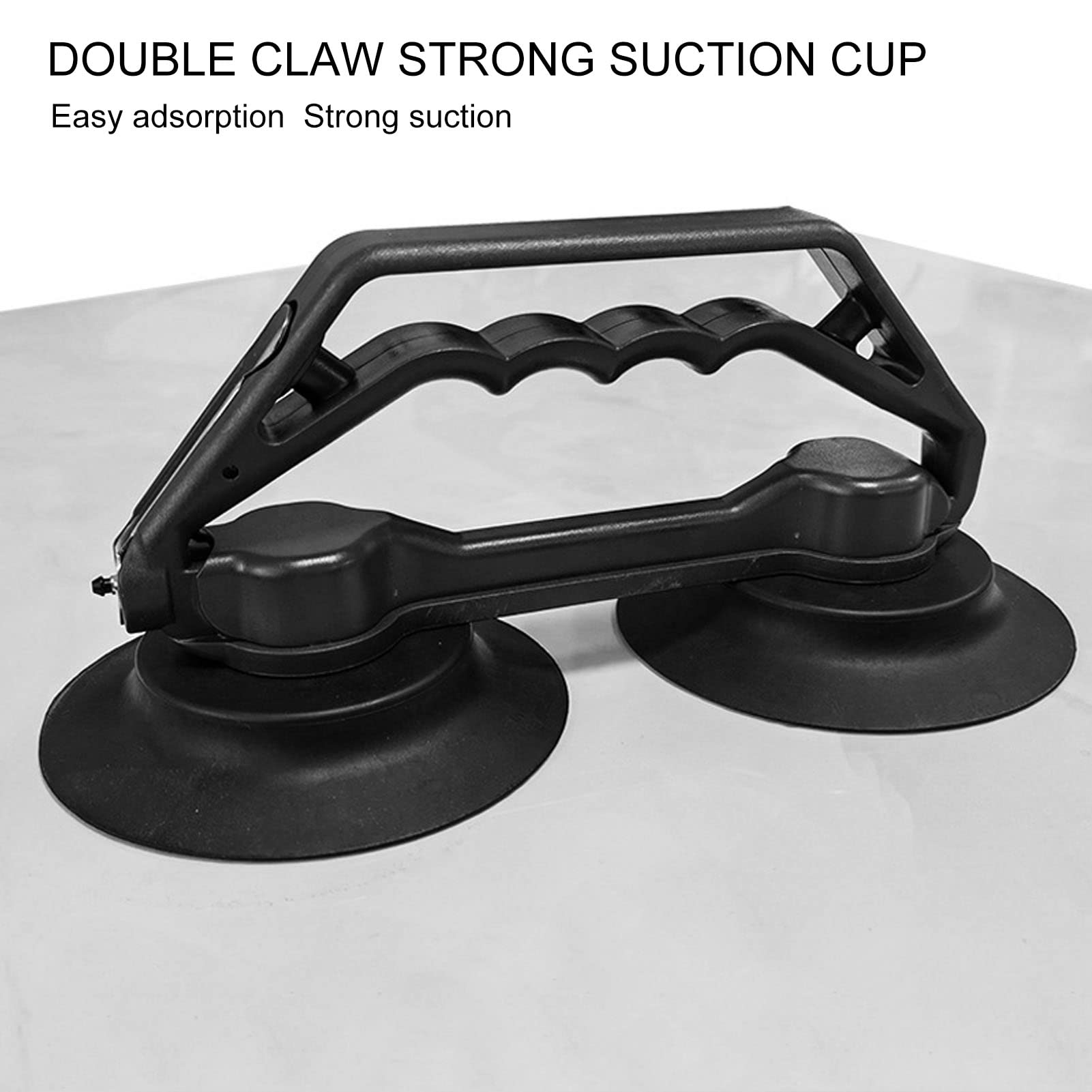 XHTLLO Glass Suction Cup, 2 Claw Strong Suction Moving Tool, Fine Workmanship Heavy Duty Vacuum Suction Hook, for Glass, Tiles, Mirror, Granite ing
