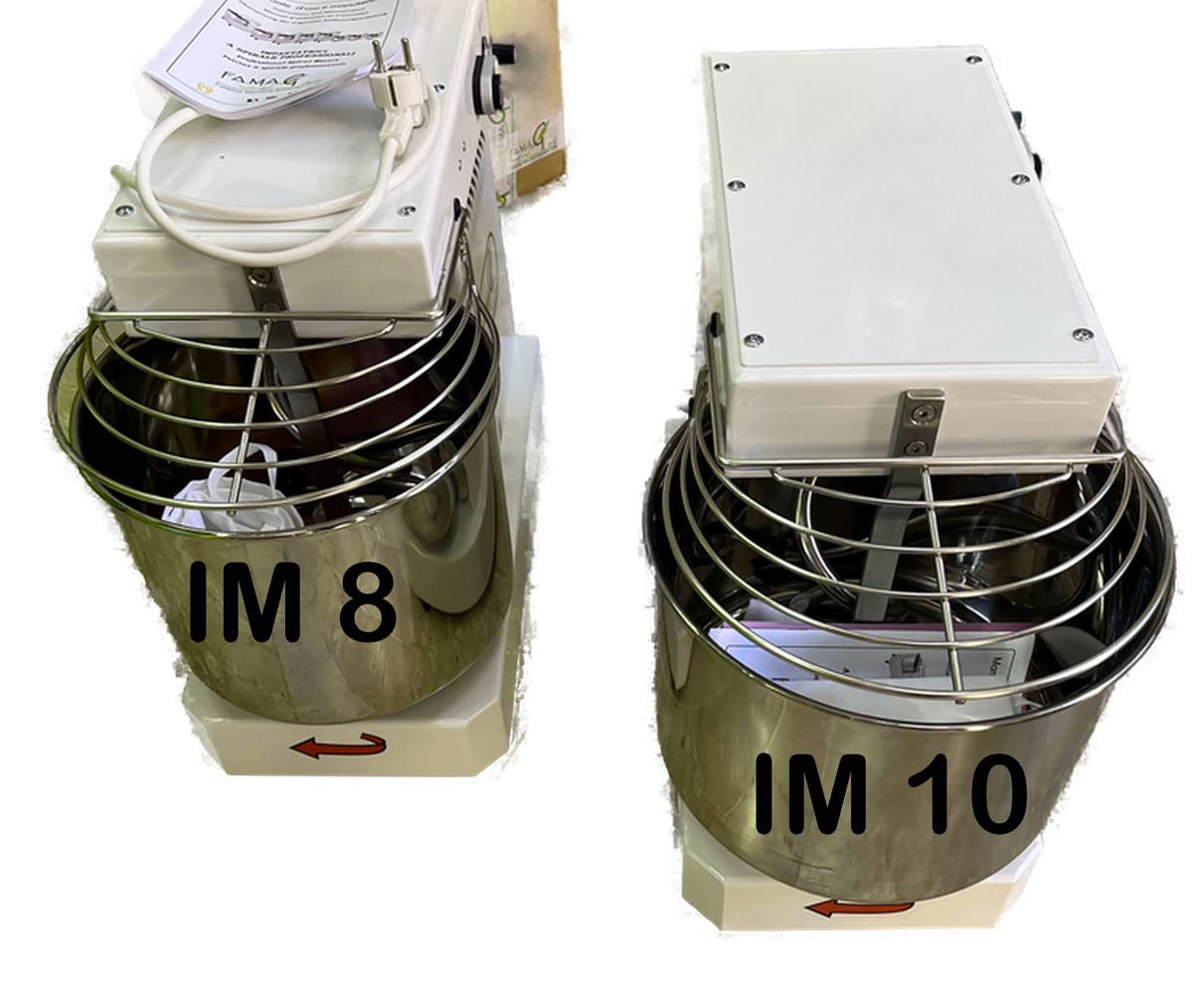 Famag GRILLETTA Impastatrice a spirale professionale 10 KG a 10 velocità IM 10 per pane, pizza, biscotti, panettone, dolci, per un utilizzo casalingo o professionale