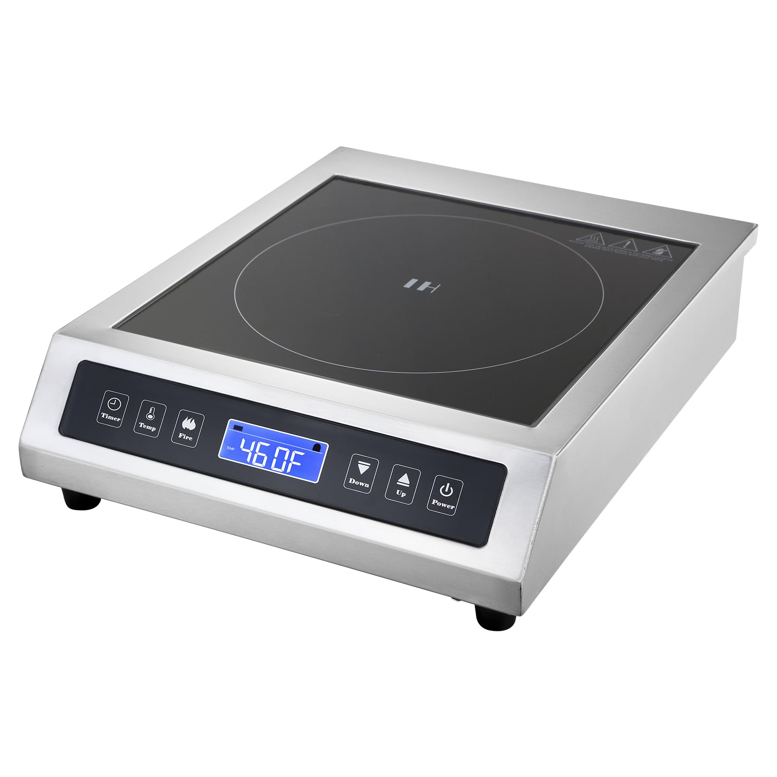 Commercial Induction Cooktop, Portable Electric Countertop Burner with Sensor Touch and LCD Screen(3500W/220V),Commercial Grade Induction cooker for Hotel Restaurant School