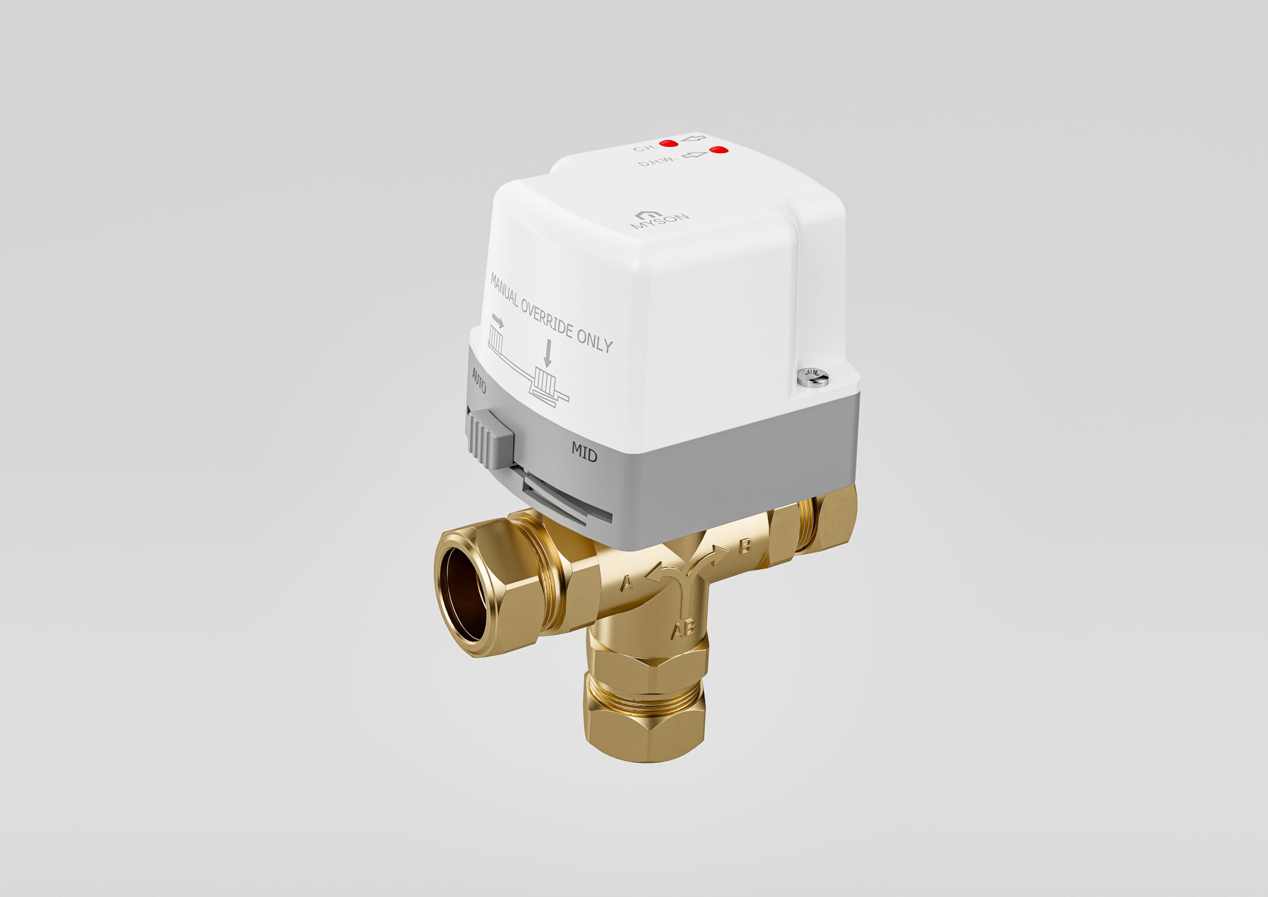 Myson White Mpe322-3 Port Motorised Valve 22Mm