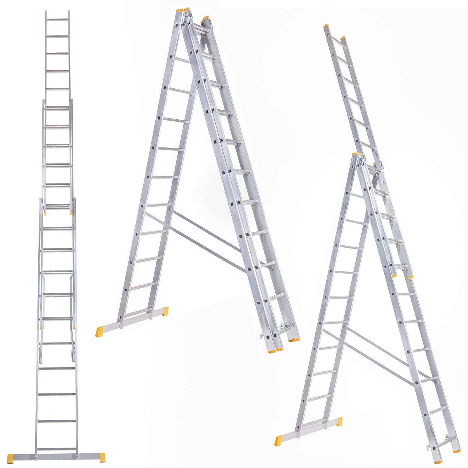 ATRA Escalera Transformable de Aluminio 3 Planos 11 peldaños