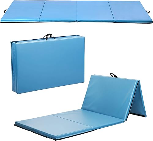 Payhere Tapete grueso de gimnasia de 4 x 8 x 2 pulgadas, extra grueso, de alta densidad, antidesgarros, plegable, para el hogar, tapete de gimnasio