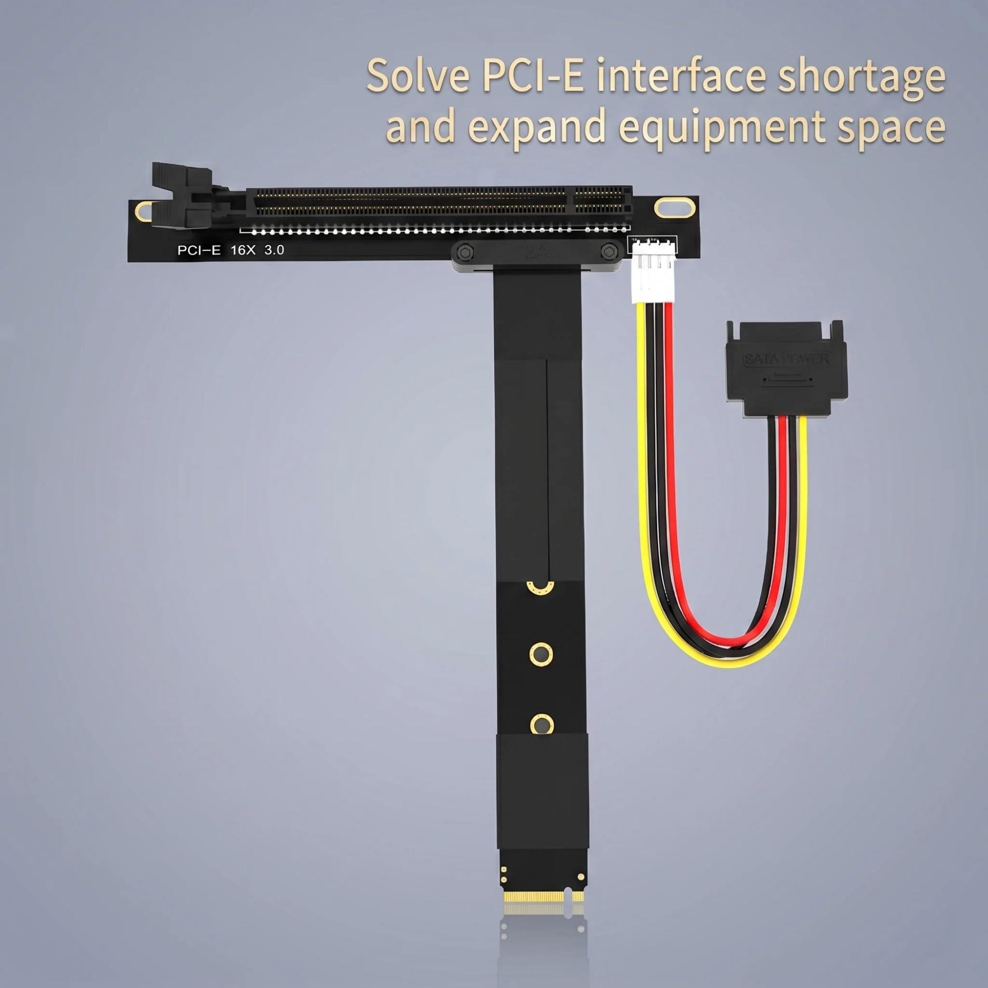 M2 TO PCIE Riser PCIe x16 PCI-E3.0 1x A M.2 NVMe M Key 2280 Scheda montante Gen3.0 Cavo M2 Key-M PCI-Express Cavo di prolunga x4(Green)