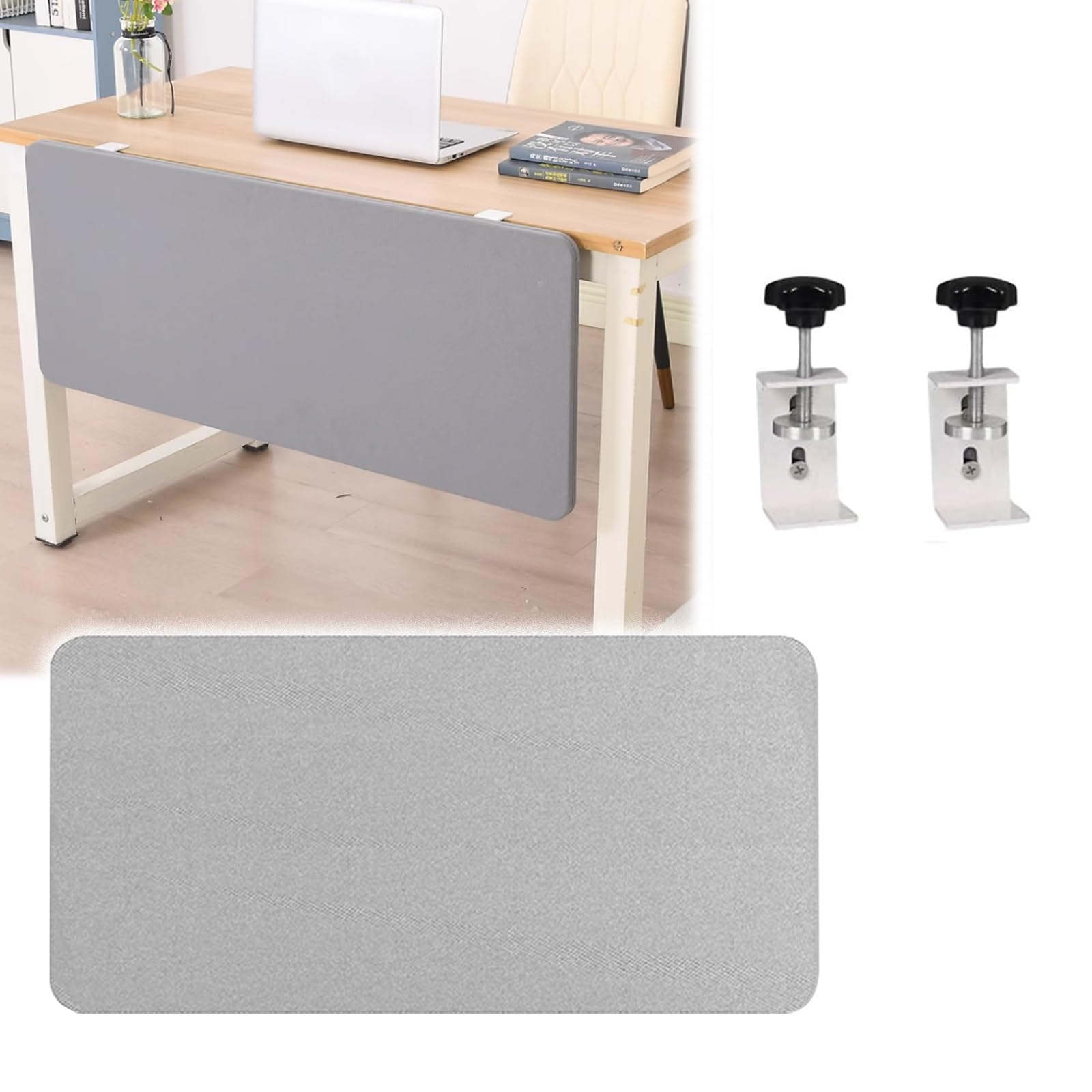 Cloison de séparation de bureau avec panneau d'intimité réglable