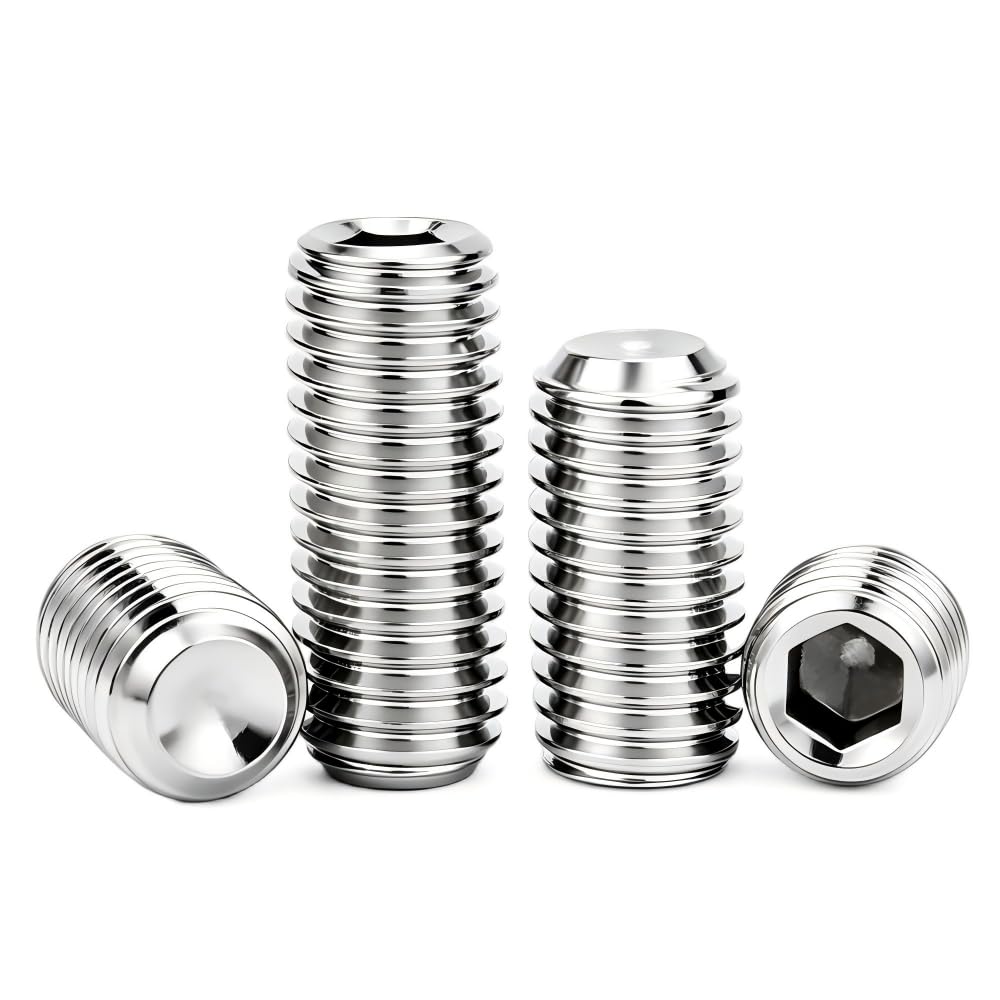M5x20mm Set Screws 30-Pack – Allen Head Hex Socket Grub Screws, 304 Stainless Steel Cup Point, For Door Handles, Furniture, Fixtures, DIY