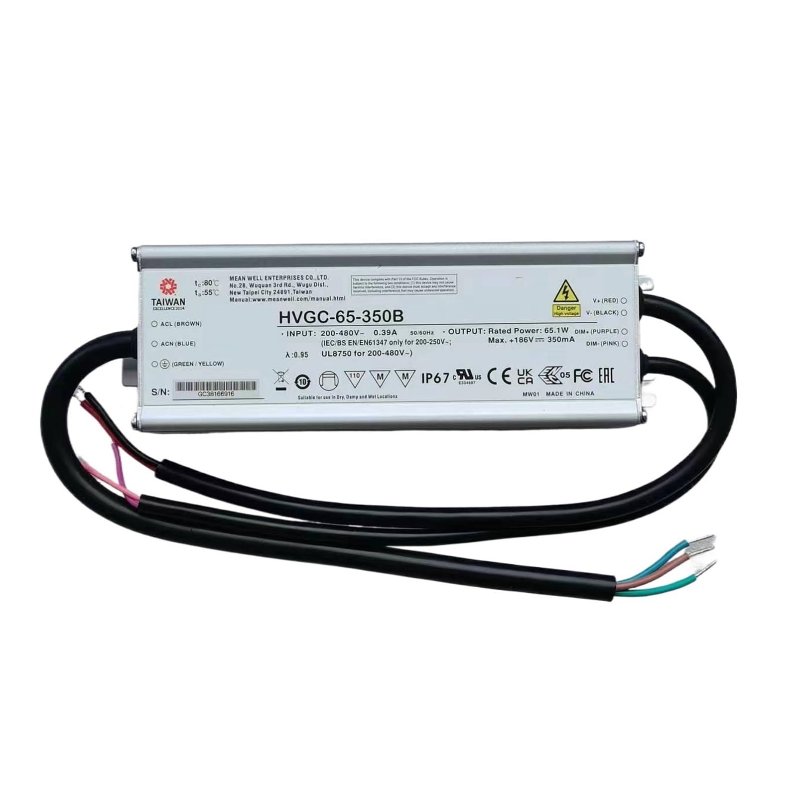 BRODEFUP LED power supply HVG-65-12B HVG-65-24B HVG-65-42B HVG-65-48B HVG-65-54B 65W(HVG-65-48B)