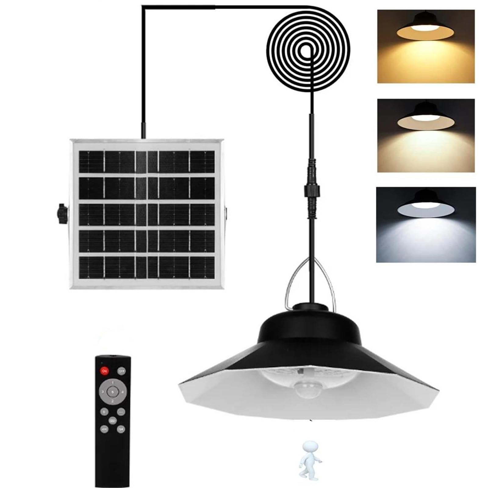 Lampada Con Pannello Solare 2 Lampade A Sospensione Industriali A Energia Solare Con Lampade Solari A Sospensione Da Esterno - Foto 9