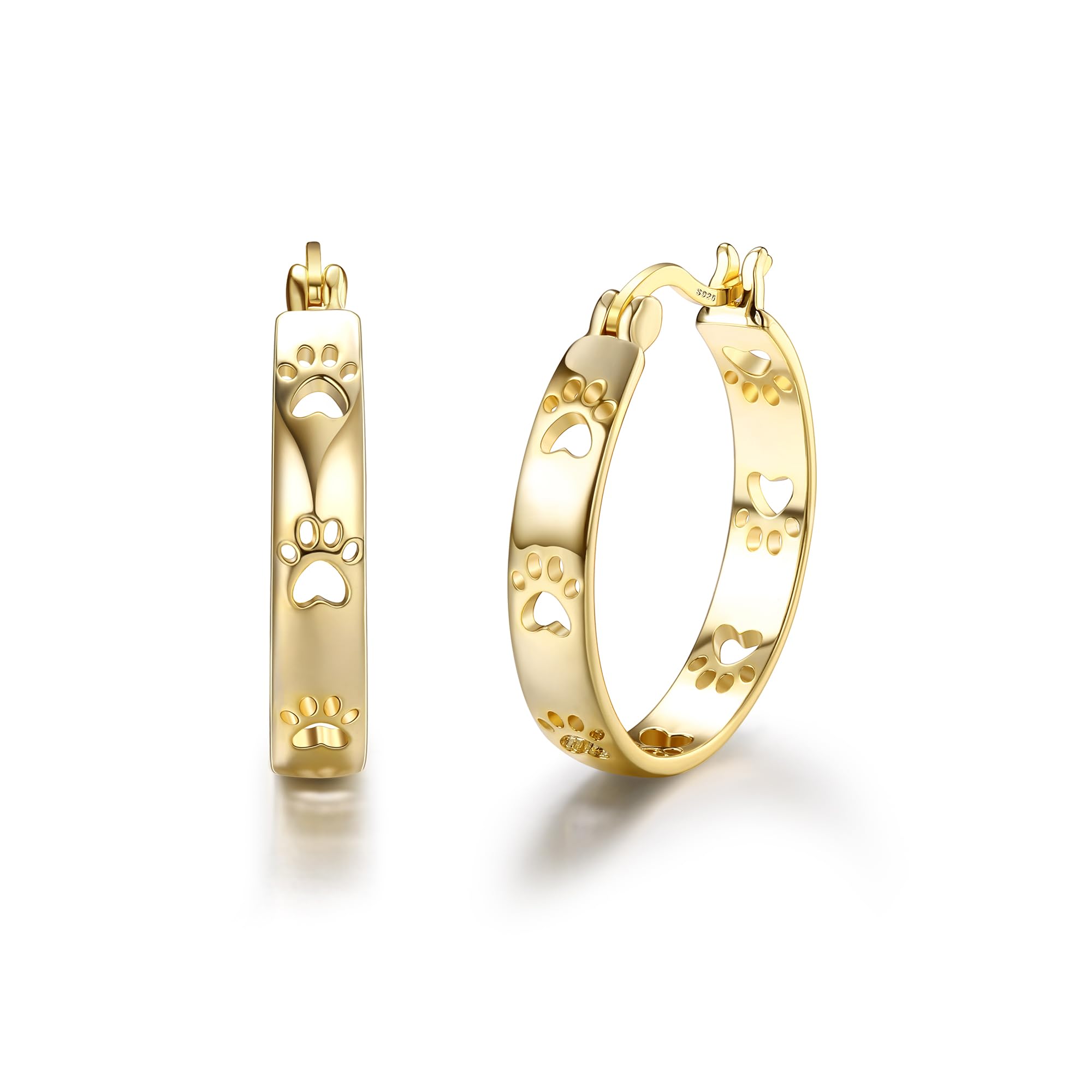 MILACOLATO Pendientes Aros Plata De Ley 925 Oro Dorados 14k Mujer Aretes 18k Pequeños Pendientes Hipoalergenicos Piercing Oreja Mujer Infantiles