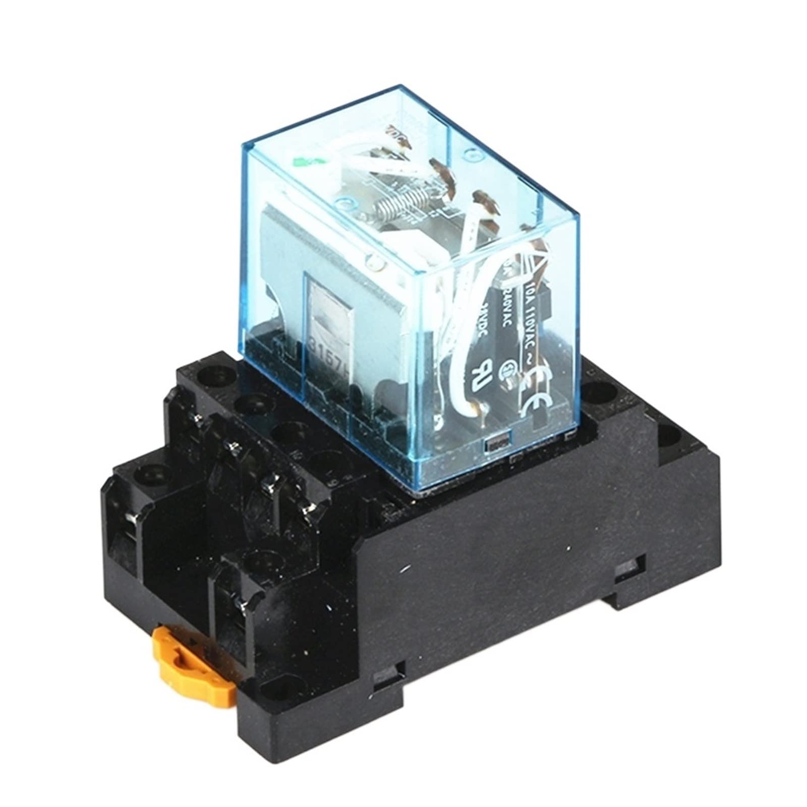 WEUSANXPL HH64P LY4 DC12V/DC24V/DC110V/DC220V Coil 14-Pin 4PDT Green LED Electromagnetic Relay