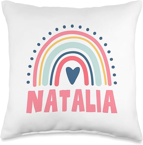 Miniatura 4 de Idea Regalo Personalizzata con Nome Gifts Idea Natalia Name Custom Woman Myth Legend Pink Birthday Party Throw Pillow, 18x18, Multicolor