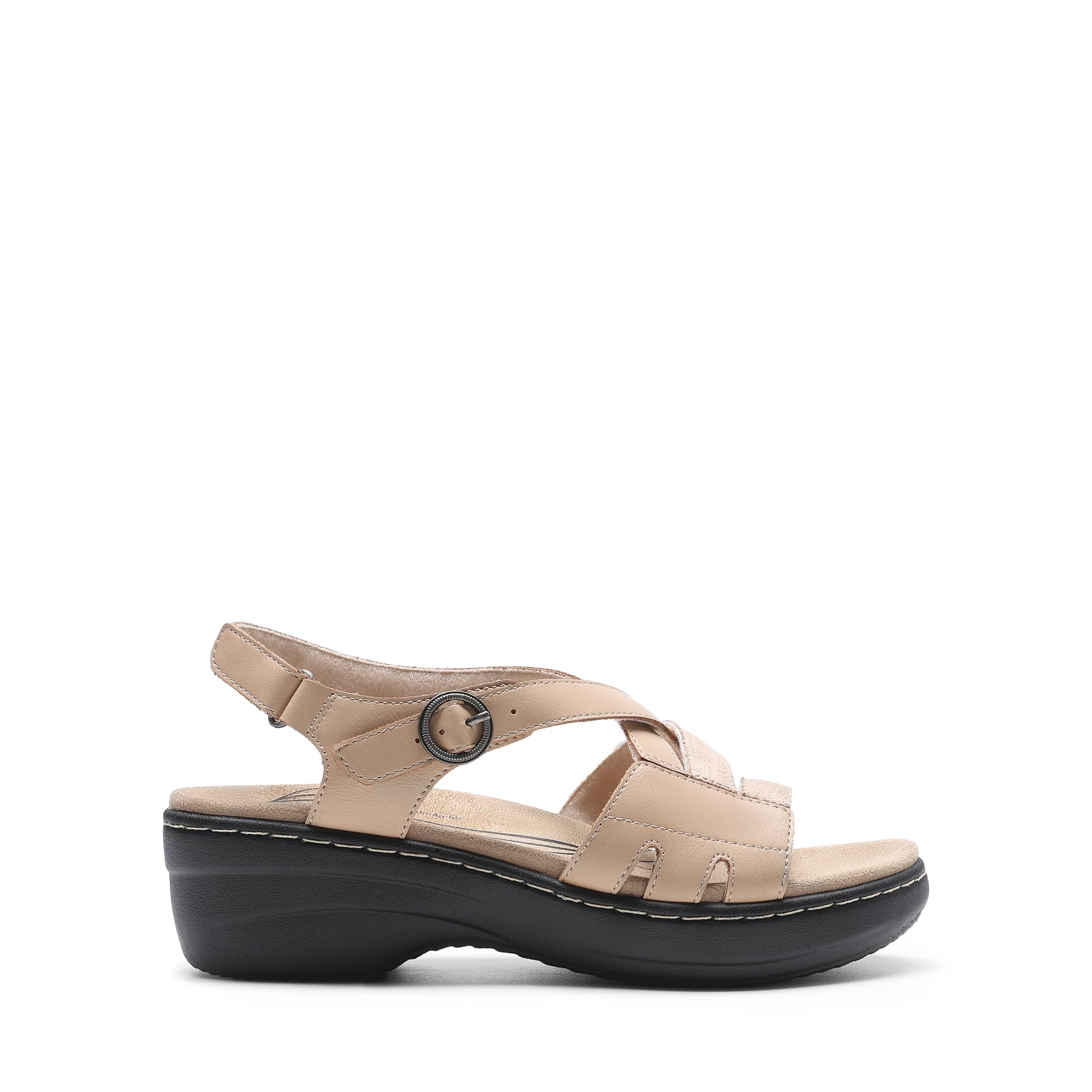 DREAM PAIRS Sandalias de cuña cómodas con soporte de arco para mujer, puntera abierta, zapatos de verano para caminar