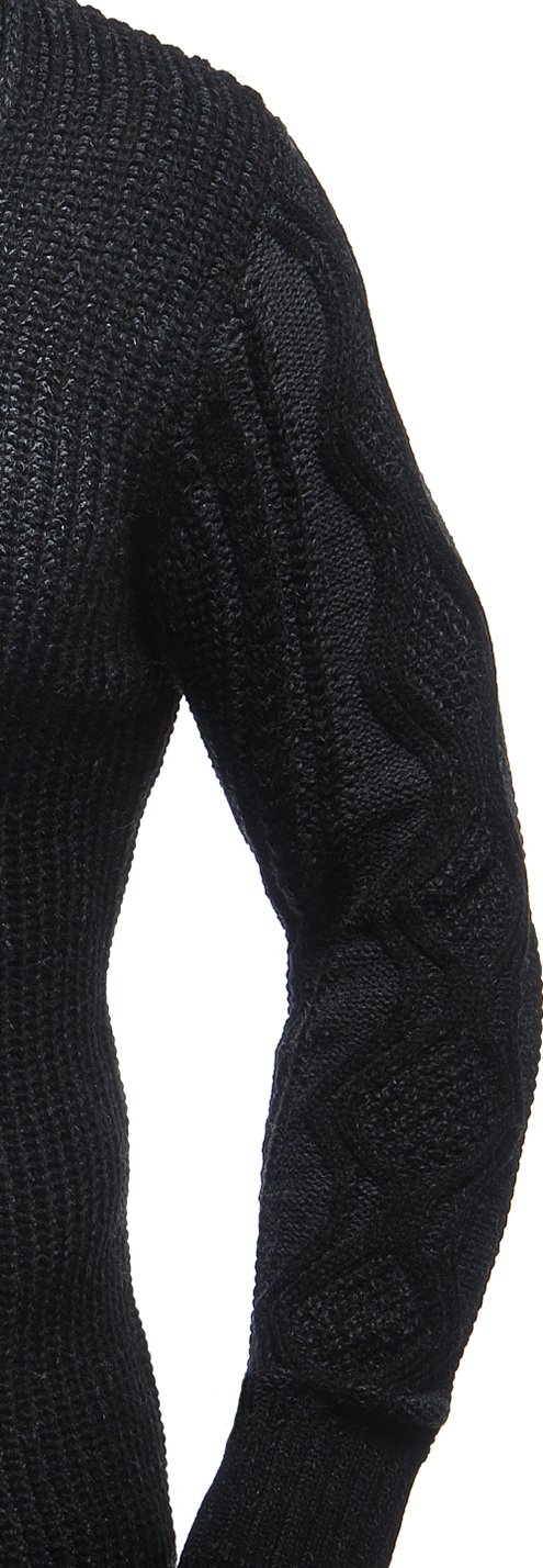 Leif Nelson Maglione Uomo Felpa a Maglia Collo a Scialle LN-5195