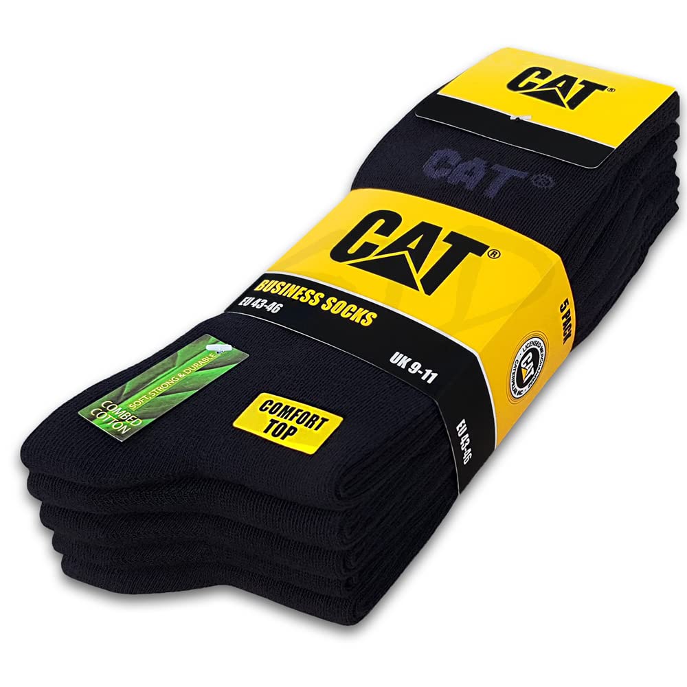 5 Paar Cat Business Socken Feine Damen Herrensocken ohne Gummi Strümpfe Gr.35-50