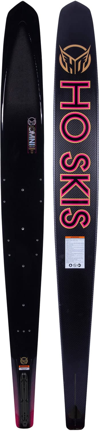 HO Carbon Omni Womens Slalom Waterskis Carbon/Pink 67in