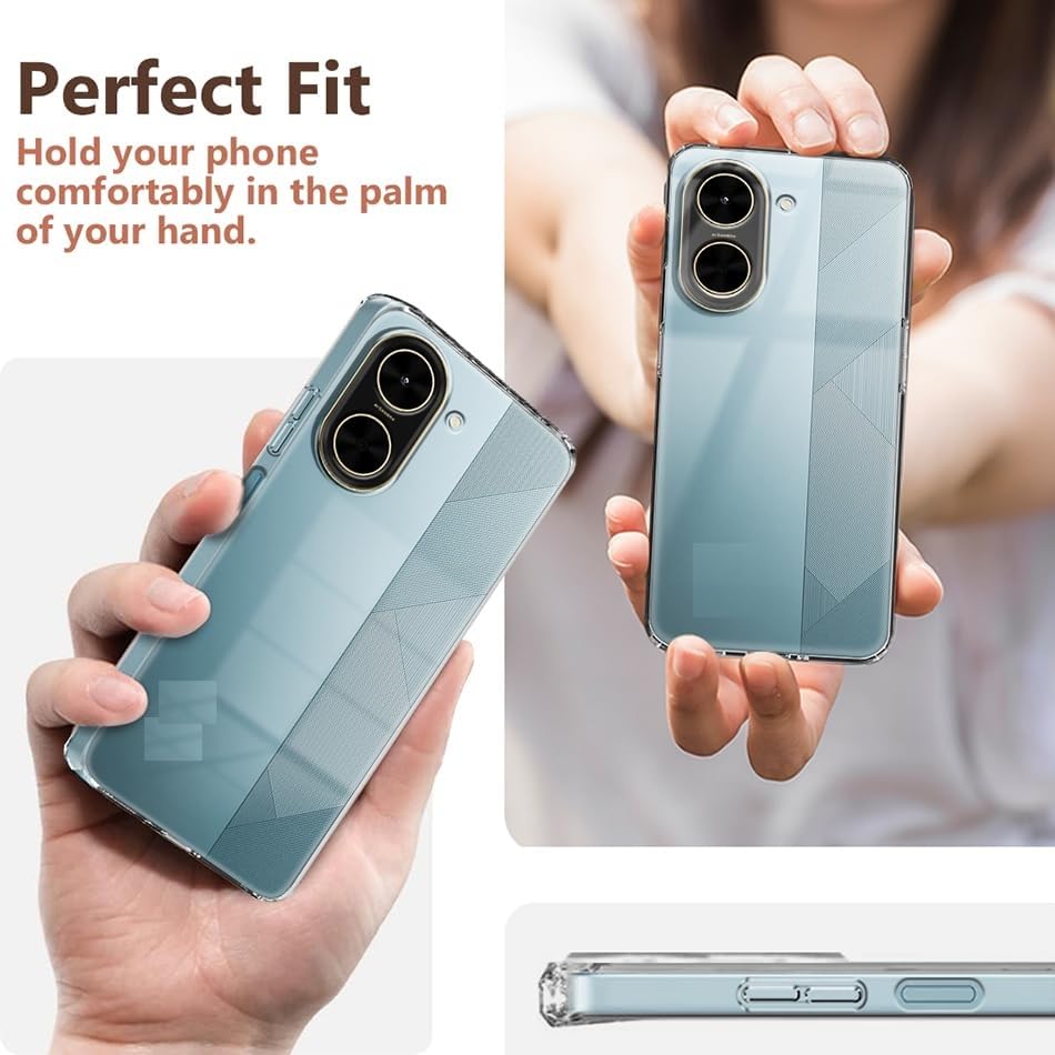 Image of COVERBLACK Flexible Rubber Case Back Cover Compatible for Redmi A7 / Redmi A5 4G - Transparent
