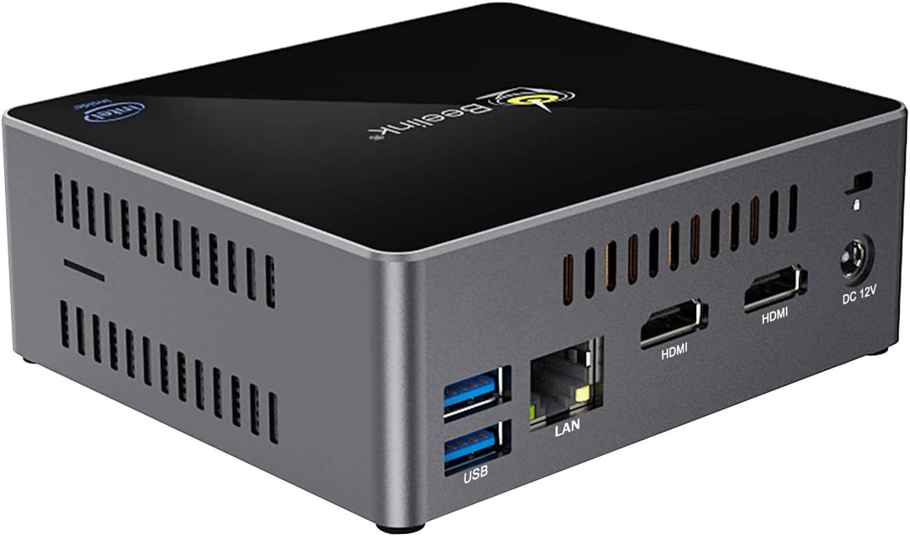 Mini PC, Beelink X45 Intel GEMINI LAKE J4105 Processor 8GB/128GB SSD Mini Computer, Supports 4K@60Hz/ 2.5'' HDD & SSD/Dual HDMI/Dual WiFi/Gigabit Ethernet, Mini Computer Support Auto Power On