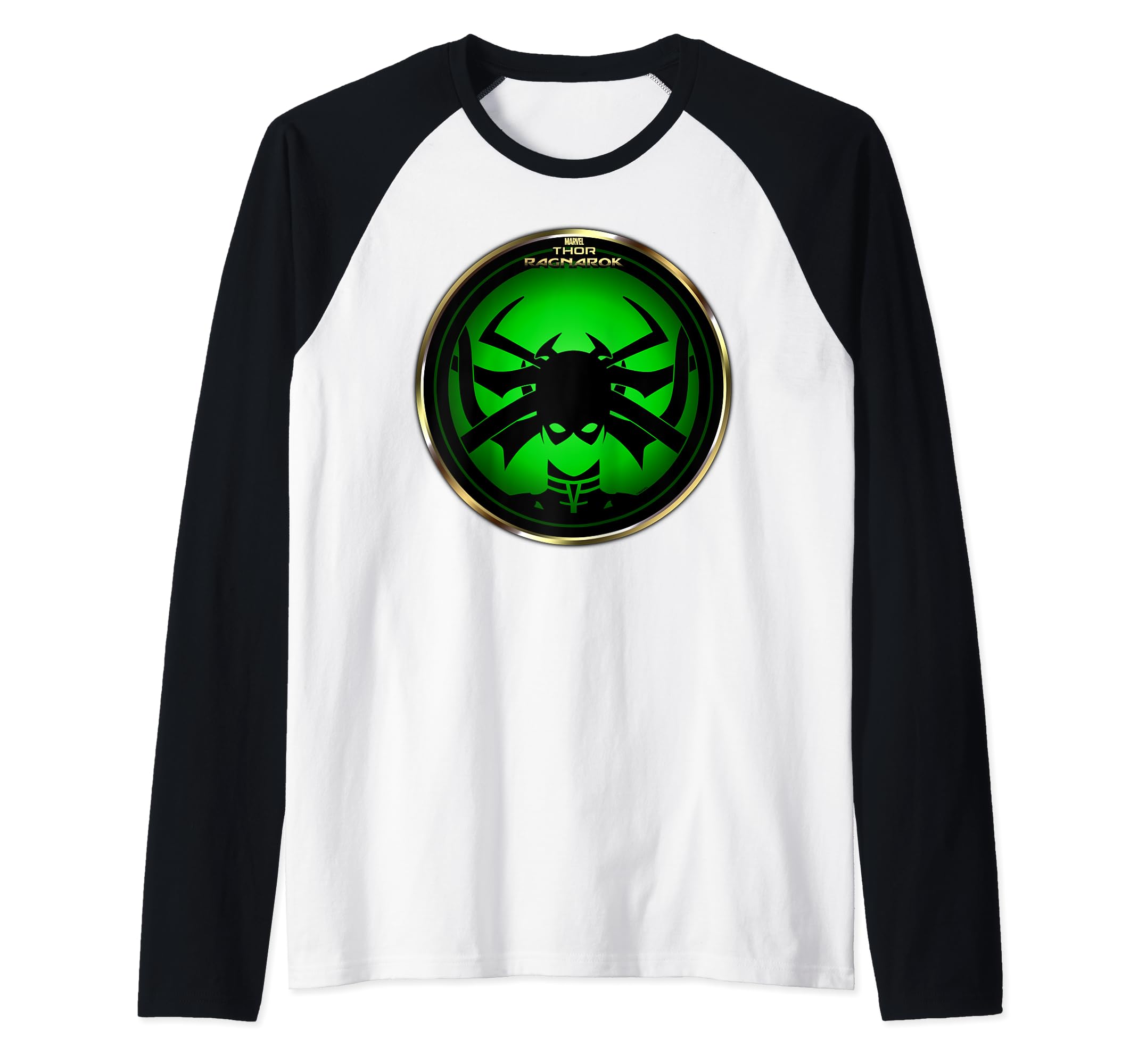 Manches raglan et emblème vert Hela Thor Ragnarok pour ce t-shirt baseball Marvel - 2