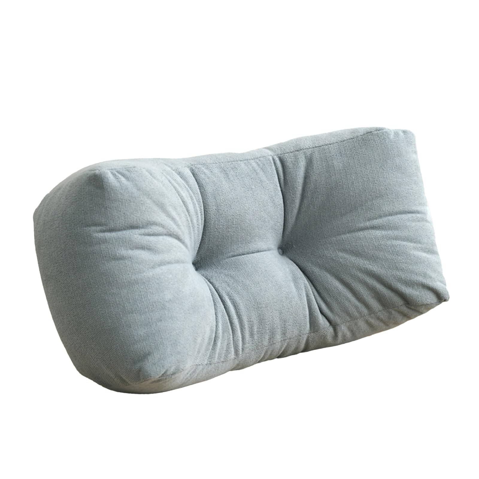 back pillow for chair, lumbar support pillow for office chair lower back pain relief soft cushion car bed couch sitting high elasticity (blue, 35cm x 16cm x 20cm)