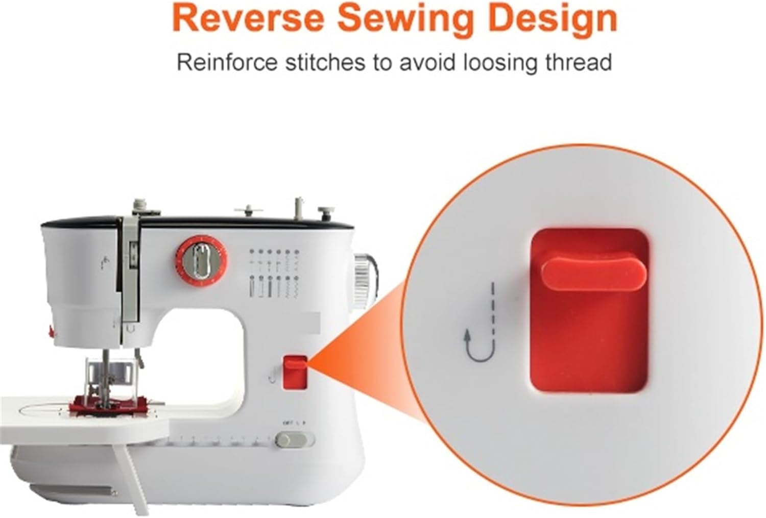 LJIA Sewing Machine Portable Dual Speed Home DIY 12 Built-in Stitches & Reverse Sewing W/Pedal Extension Table 42pcs Accessory with High Efficiency, 1005005335049714