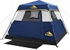 4-Person Instant Tent Equipped with Rainfly and Carry Bag, Water-Proof Pop up Tent with Electric Cord Access