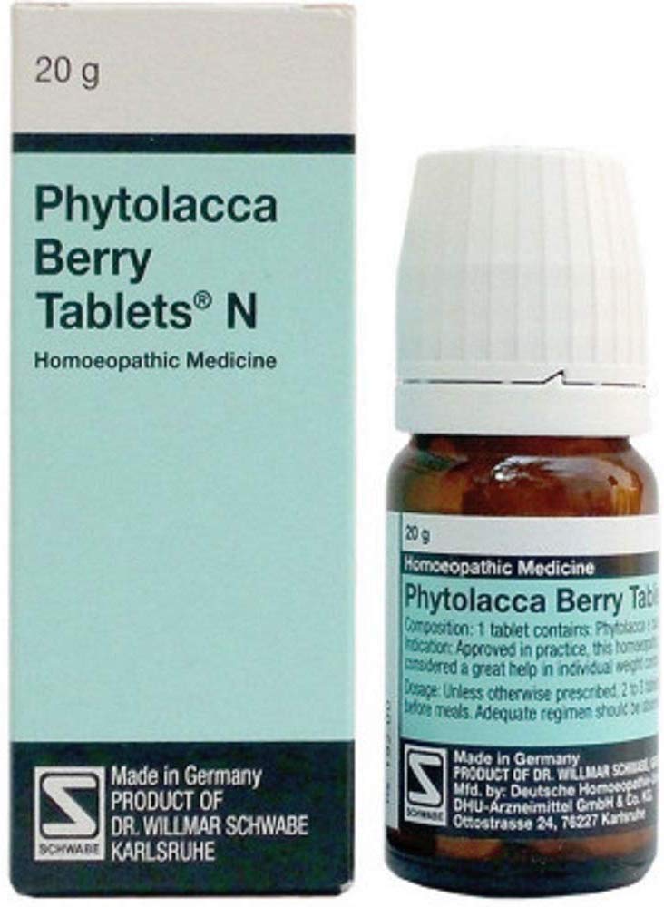 Schwabe Germany Phytolacca Berry Tablets (20gm) - by shopworld2