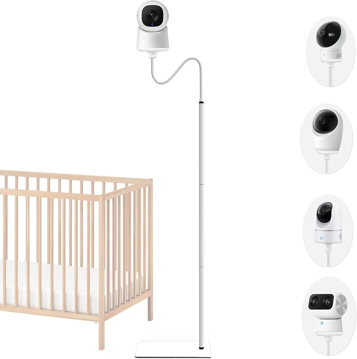 Baby Monitor Floor Stand Holder Mount Compactible for eufy E20,E21,E30, Indoor Cam S350,Spaceview E110, Spaceview pro E210,E220